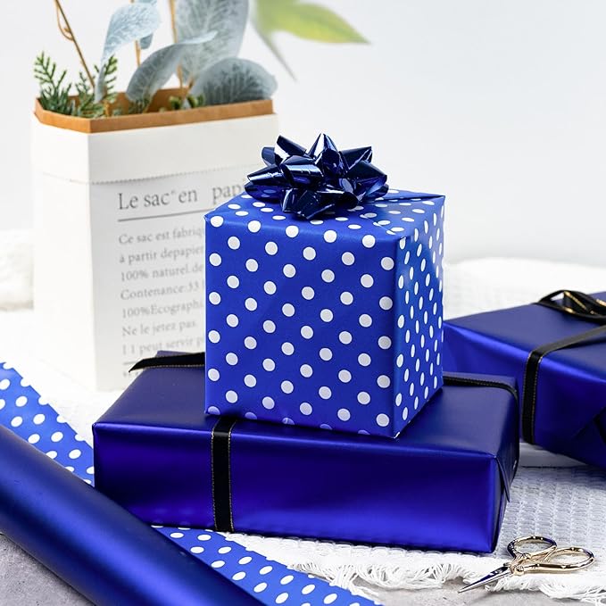 Garbendy Gift Wrapping Paper Roll-Solid Color Pearly-Lustre Paper,Perfect for Wedding, Valentine's Day,Birthday, Christmas,Baby Shower, Party - 17 Inch X 33 Feet