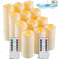 Da by Waterproof Outdoor Flameless LED Battery Candles, 12 High-Temperature Resistant Simulated Candles