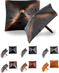 100 Pack 2" Square Head Iron Clavos Decorative Nails – Oil Rubbed Bronze – Handmade Rustic Square Fasteners for Farmhouse Shutters, Barn Doors, Shutters, and Gates – Ornamental Wood Accent