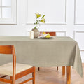 Solino Home Linen Tablecloth 60 x 90 Inch - 100% Pure Linen Vintage Khaki Table Cloth for Rectangle Tables - Fete, Machine Washable Tablecloth for Fall, Autumn, Thanksgiving