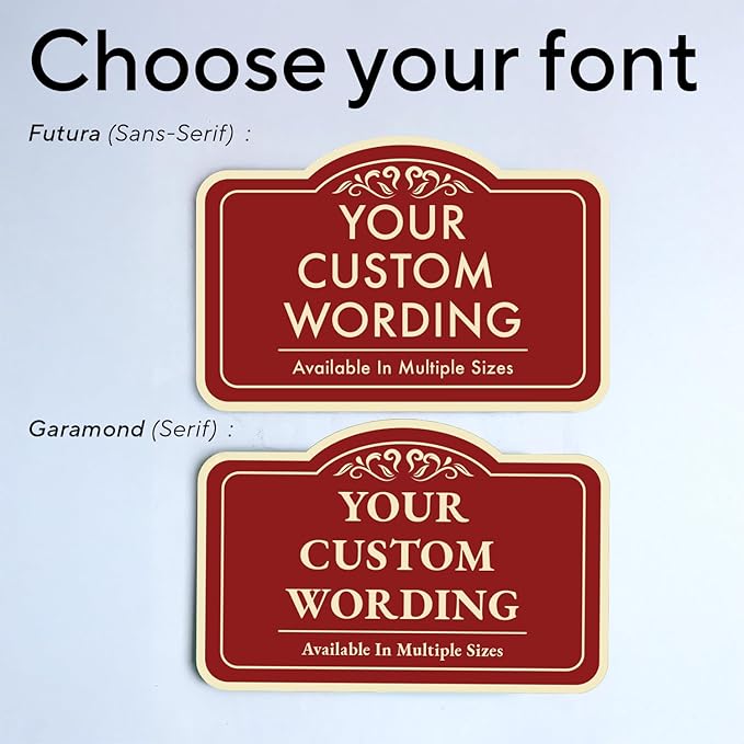 Custom Decorative Outdoor Metal Sign - Personalized Aluminum - Driveway Sign, Waterproof, Made in USA - Design 1 Red Brick 36x24 In