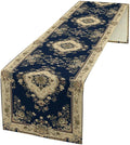 Vintage Elegant Farmhouse Table Runner Blue Beige Flower for Home Farmhouse Kitchen Table Dining Coffee Room Garden Party Wedding Decor 13x36in