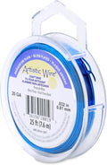 Artistic Wire, 20 Gauge Silver Plated Tarnish Resistant Colored Copper Craft Wire, Peacock Blue, 25 ft
