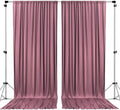 AK TRADING CO. 10 feet x 8 feet IFR Polyester Backdrop Drapes Curtains Panels with Rod Pockets - Wedding Ceremony Party Home Window Decorations - Dusty Rose