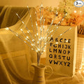 Autohigh 3-PK Lighted Branches 60 LEDs Warm White Lighting Artificial Willow,Battery Operated,Silver Decoration for Living Room Bedroom Livingroom,Home