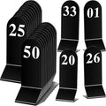 Remerry 50 Pcs Table Numbers 1-50 Acrylic Double Sided Number Cards Acrylic Tent Table Holders Tent Cards Wedding for Restaurant, 2.36 x 6.3 Inch (Black)