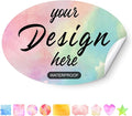 Custom Stickers Personalized Labels - Customized Stickers with Any Design Image Logo Text,Custom Stickers for Business Logo,Custom Thank You Label Stickers,100 Labels (Oval,1.5"x1")