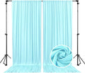10 x 7 Feet Light Blue Backdrop Curtain for Partie, Background Curtains for Photoshoot, Birthday, Wedding, Halloween, Thanksgiving, Christmas, New Year Party Decorations 5Ft x 7Ft, 2 Panels