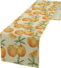 Spring Summer Orange Citrus Table Runner Watercolor Sweet Fruit Botanical Print Dinner Runner for Farmhouse Baby Shower Party Holiday Home Kitchen Dining Table Decor 13x70