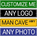 Custom Reflective Street Signs - Single/Double Sided Outdoor Metal Signs with Text, Photo, Logo - Personalized for Office, Business, Home - 4x18 Inch Rust Free .040 Aluminum