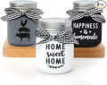 Mini Mason Jar Centerpiece Table Decorations for Farmhouse Coffee Table Dining Table Decor Tiered Tray Jar with Lids for Kitchen Living Room Set of 3