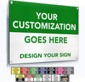 Custom Metal Signs, Personalized Aluminum, Customized Safety, Business Signs, Waterproof Outdoor, White Aluminum (Green & White, 30x24 In)