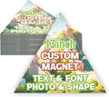 KETABAO – 13" Create Your Own Custom Refrigerator and Car Triangle Photo Magnets - Personalized Decorative Magnetic Frames