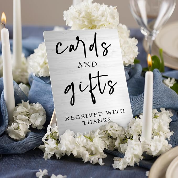 Cards And Gifts Wedding Sign, 5x7inch - Ceremony & Reception Gift Table Decor
