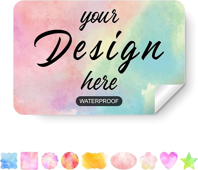 Custom Personalized Labels - Rectangle 4"x3" With Any Design, Image, Logo, Text - 100 Thank You Stickers for Business (Customized)
