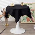 Small Square Black Tablecloth 36 x 36 Inch Polyester Fabric Washable Table Cover Decorative Wrinkle Resistant Solid Color Table Cloth for Kitchen Dinning Party Wedding Camping