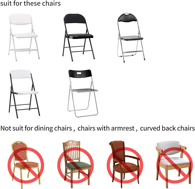 Peomeise Stretch Spandex Folding Chair Cover for Wedding Party Dining Banquet Event (Emerald,6pcs)