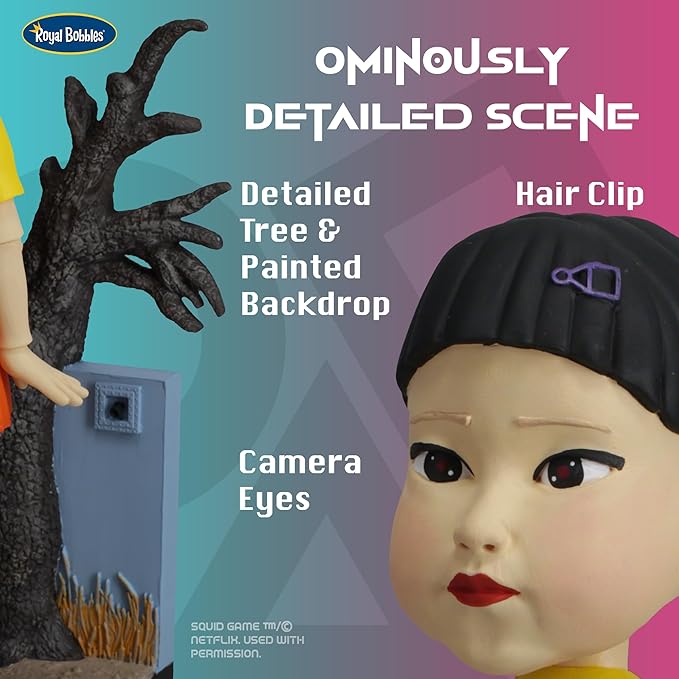 Royal Bobbles Squid Game Young Hee Doll Collectible Bobblehead Statue - 10 Inches Tall - Premium Polyresin Figure