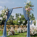 Dusty Blue Wedding Arch Draping Fabric 2 Panels 29" x 20 FT Blue Wedding Drapes for Backdrop Sheer Curtain Drapes for Romantic Bridal Baby Shower Ceremony Birthday Party Fall Outdoor Events