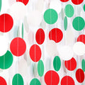 Red-Green White Christmas Party-Decorations Streamers - 52Ft Hanging Mexico Italian Paper Garland Banner,Italy Fiesta Mexican Birthday Wedding Baby Shower Supplies Backdrop Decor Hugtmr