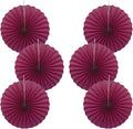 BARTHEW Red Party Decorations,Paper Decorations for Party,Girls Party Decorations Party Paper Fans Bulk 16in,Anniversary Decorations for Party 30 Color DIY Set （Wine Red）