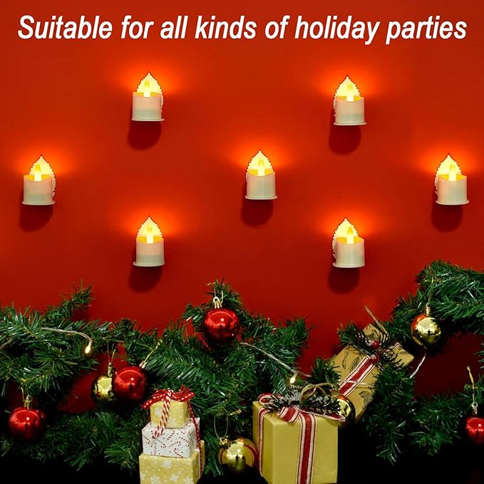 HL Flameless Candles with Remote Timer&Charging Station, 60+Hours Rechargeable Waterproof Outdoor RGB Tea Lights Colorful Candles for Valentine's Gift Halloween Christmas Home Party Decor-6pcs