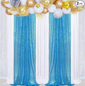 Poise3EHome Turquoise Sequin Backdrop Curtains, 2 Panels Sequin Backdrop, 2FTx8FT Sequin Curtains for Party Wedding Sequence Backdrop