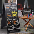 16x32 Double-Sided A-Frame Chalkboard Sign with 8x12 Chalkboard, Liquid & Solid Chalk Markers, Wedding & Event Signage