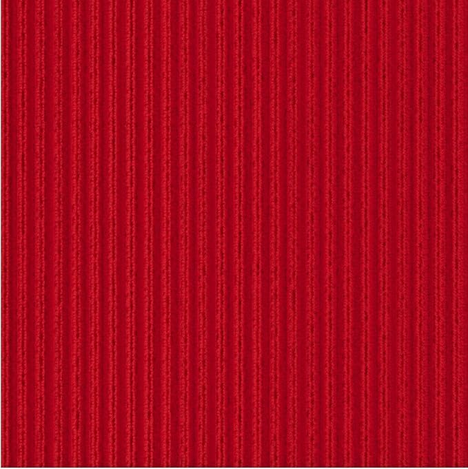 Ottomanson 3'11" x 5' Mud Mat Area Rug Scraper Carpet - Non-Slip, Dirt Trapping for Indoor & Outdoor Use - Ideal for Entryway, Garage, Kitchen, Patio & High-Traffic Areas, Red