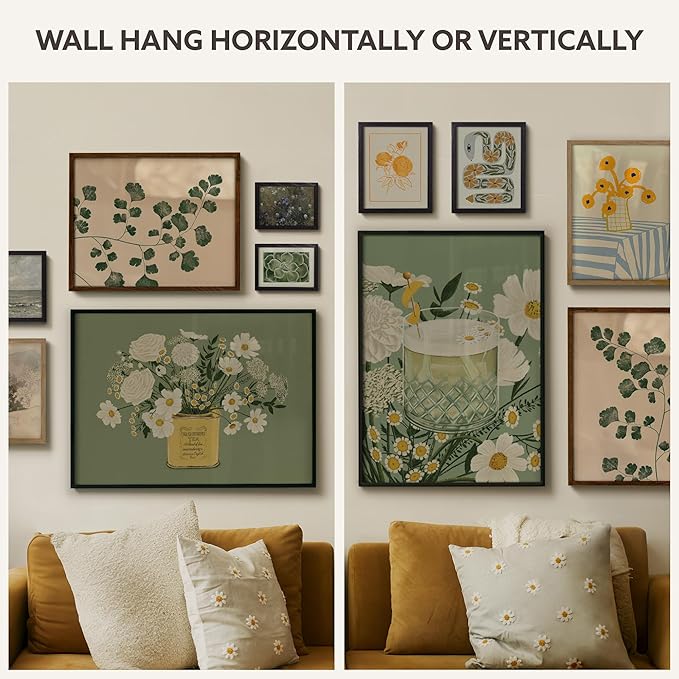Opposite Wall - 18x24 in - White Solid Oak Wood Picture Frame - Lightweight, Versatile & Shatterproof - Wall Hanging Poster or Photo Frame - Wall Decor for Office, Gallery & Home - 2 Pack
