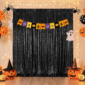 Poise3EHome 8FT x 8FT Black Sequin Backdrop Curtain Photography for Party Decoration, Black