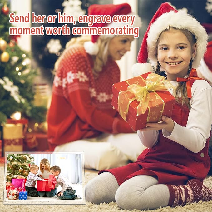 HELPLEX Picture Frames, 1 Pack 6x8 inch Acrylic Picture Frame Clear 6 x 8 Photo Frames Magnetic Picture Frames Ready for Tabletop Display, Effectively Protect Photos from Fading and Yellowing