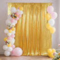 SquarePie Sequin Backdrop Less See Through Thick Background for Photography Glitter Curtain Party 6FT x 6FT Gold
