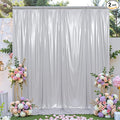 leegleri 10x10ft Thick Silver Glitter Backdrop Curtain Panels for Parties, Wrinkle Free Sequin Sparking Photo Backdrop Drapes, 2 Panels 5x10ft Shimmer Back Drop Cloth for Wedding Birthday Photography