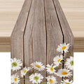 Daisy Table Runner, Spring Floral Seasonal Summer Yellow Flower Rustic Farmhouse Table Center Decor for Home Kitchen Dining Patio Holiday Party Indoor Outdoor Table Decorations, 13"x90" Inch