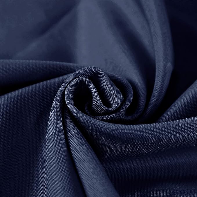 Rectangle Tablecloth 90x132 inch Washable Polyester Fabric Table Cloth for Wedding Party Dining Banquet Decoration（90x132, Navy）