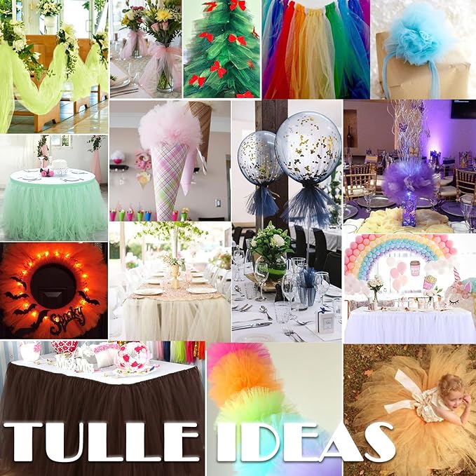 Antique Gold Tulle Fabric Rolls 54 Inch by 20 Yards Tulle Bolt Spool for Wedding Christmas Decorations DIY Tutu Baby Shower Table Skirt Ceiling Decor Birthday Party Craft Supplies