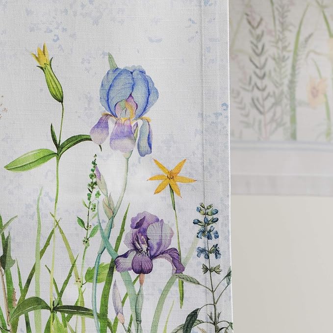 Maison d' Hermine Table Runner 100% Cotton Single Layer Table Runners 108 inches Long Decorative for Home Kitchen Dining Party Wedding Bridal Shower Spring Summer (Fleurs De Mai, 14.50" x 108")