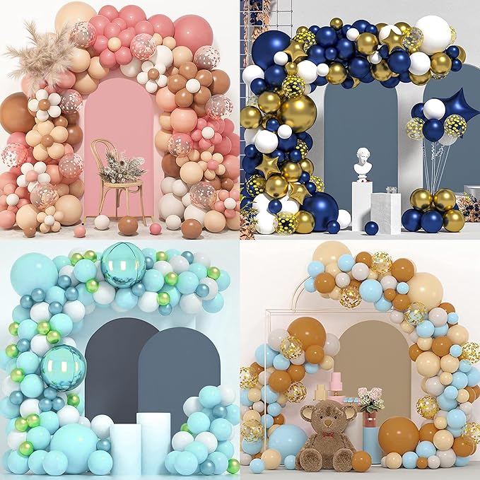 Wedding Arch Covers Arch Backdrop Cover Arch Stand Covers 7.2FT 6.6FT 6FT Set of 3 Arch Cover Spandex Fabric Stretchy Backdrop for Wedding Birthday Party Decoration Baby Shower (Light Pink)