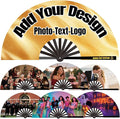 Custom Fans with Your Photo/Text - 13 Inch Personalized Folding Hand Fan for Line Dancing, Weddings, Parties | Decorative Gift for Women, Church Events & Dance Performances (1, 13 Inch)