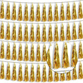 4P Gold Foil Fringe Tassel Banner Garland Metallic Tinsel Streamers Wall Hanging Curtain Backdrop Banner for Parade Floats, 2024 Graduation Decorations, Wedding Party Decoration
