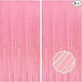 2 Pack Pink Streamers Pastel Curtain Backdrop Wall Fringe Backdrop Birthday Party Decorations Light Pink Halloween Baby Shower Valentines Wedding Decorations for Women