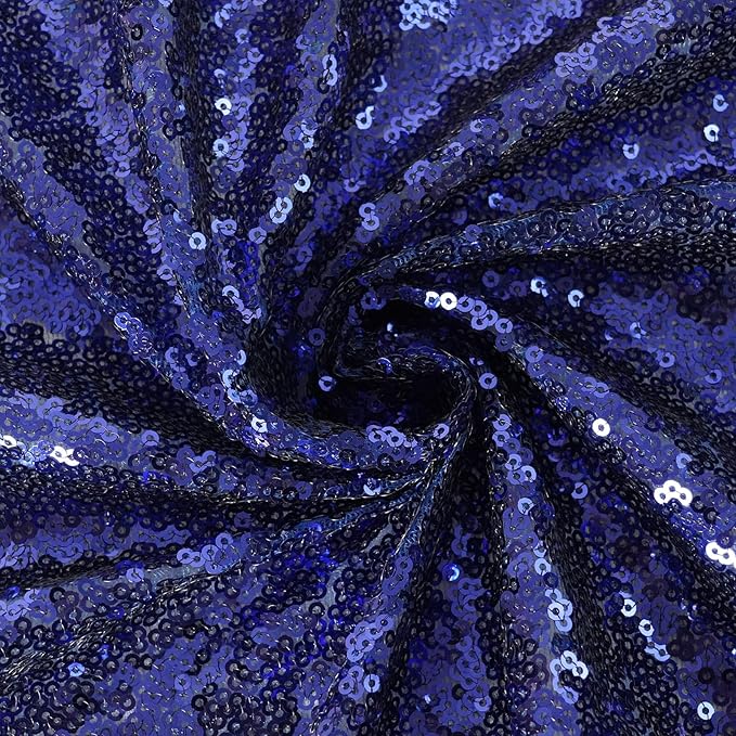 Eternal Beauty Navy Blue Sequin Backdrop, 6x8 Ft Glitter Background Curtains for Shimmer Photography Party Wedding Birthday Independence Day Back Drop Decor