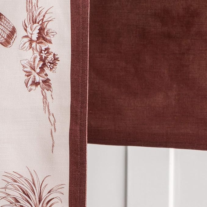 Maison d' Hermine Table Runner 100% Cotton Double Layer Table Runners 108 inches Long for Thanksgiving Christmas Decorations Home Kitchen Dining Party Wedding (Holy Jouy - Brown, 14.5" x 108")