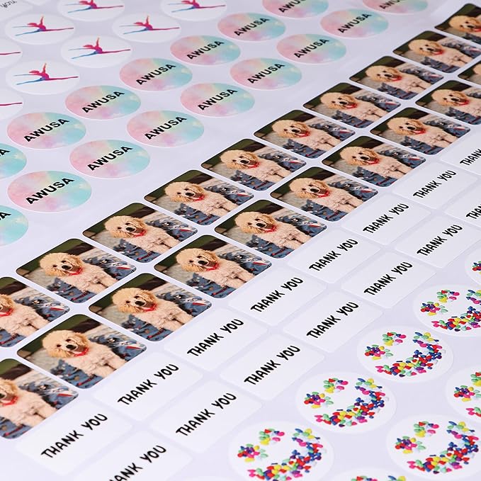 Custom Stickers Personalized Labels - Customized Stickers with Any Design Image Logo Text,Custom Thank You Label Stickers,Custom Stickers for Business Logo,100 Labels (Star,2.5"x2.5")