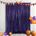 Eternal Beauty Purple Sequin Backdrop, 20x10 Ft Halloween Glitter Background Curtains for Shimmer Photography Party Wedding Birthday Back Drop Decor