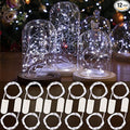 HXWEIYE 12 Pack LED White Fairy Lights Battery Operated, 7ft 20LED Mini Fairy String Lights Mason Jar Lights, Waterproof Firefly Starry Lights for DIY Wedding Party Bedroom Patio Christmas Décor