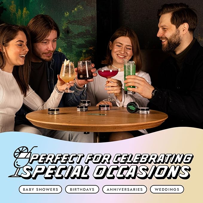 MONÉGASQUE Magic Rainbow Edible Glitter for Drinks 10g – Edible Glitter for Cakes & Cocktails – Cocktail & Drink Shimmer Powder – Sparkles for Drinks – Halloween Food & Cake Decorations Spray Dust