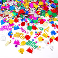 1500 Pcs Happy Birthday Glitter Confetti, Rainbow Foil Confetti Ready Decorations, Party Table Multicolor Cake Glitter Balloons For Birthday Party, Baby Shower Crafting