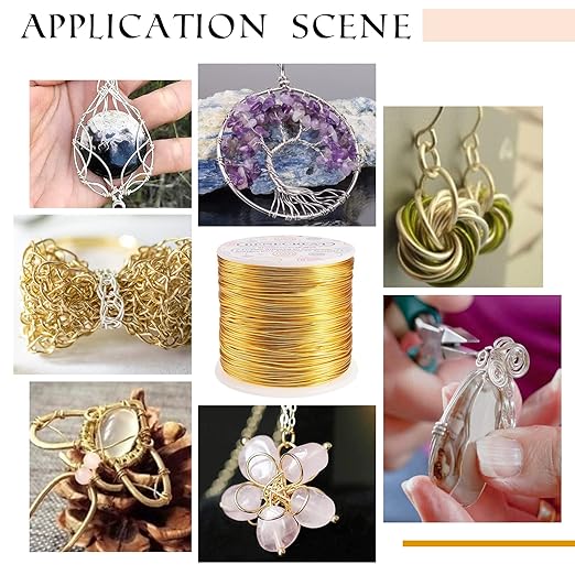 BENECREAT 15 Gauge 220FT Aluminum Wire Anodized Jewelry Craft Making Beading Floral Colored Aluminum Craft Wire - Brown